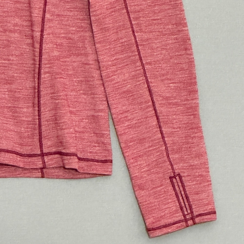 Lululemon Sweat Embrace Long Sleeve Top Size 8 Heathered Misty Merlot Gym Active - Picture 2 of 9